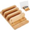 BENECREAT Supporto Verticale per Laptop Da 25x16x6.4cm, Supporto Da Scrivania In Legno con Kit di Montaggio Fai Da Te, Supporto Regolabile per Laptop per Pad, Telefono, Tavoletta