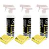 EVERCLEEN Kit per la pulizia dei dischi in vinile, set da 6 pezzi, 3 soluzioni per la pulizia del vinile da 500 ml + 3 panni in microfibra, il miglior detergente per vinili, ecologico, vegano