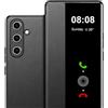 Fciaeytou Cover per Samsung S25 - Custodia a libro per Samsung Galaxy S25, con aletta per Samsung Galaxy S25, protezione a libro sottile, 360, Full Body antiurto 5G, 6,2, colore: Nero