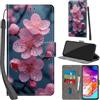 PHINIENLAND Cover per Samsung Galaxy A70 PU Pelle Custodia Flip Fiori