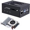 GeeekPi Raspberry Pi 5 Custodia con ufficiale Active Cooler, supporto PCIe M.2 NVMe SSD Shield Top X1001 / X1000 / N04 / N05