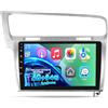 ETLFUCyber [4G+64G] Android Autoradio per Volkswagen VW Golf 7 2012-2020 con Wireless Carplay & Android Auto, Schermo Touch IPS 10.1 pollici con GPS, WiFi, 32EQ, Bluetooth 5.0, Radio FM/RDS