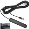 Hukneqn Antenna Universale Auto, Antenna Amplificata Auto, Adattatore Antenna Autoradio Interna ANT-309, Compatibile con Ricevitori FM 85MHz-470MHz, Design Adesivo per Parabrezza, Cavo 5m e Connettore DIN