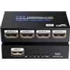 BolAAzuL 1x4 HDMI Splitter 4K 1 in 4 out HDMI Splitter' Hub Audio Video Distributore Box 4 Way HDMI Duplicatore Adattatore con Alimentazione per 4 Monitor Display Specchio Multi-Schermo per TV PS3 PC