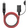 Dongge Cavo di prolunga per accendisigari da 12 V 24 V, 1,8 m, 16 AWG, resistente cavo in rame puro con adattatore per presa