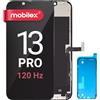 MOBILEX Schermo LCD per iPhone 13 Pro | Incell FHD (120 Hz) COF | Display Touch | Face ID | True Tone | Completo di cornice