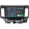 YUNTX [8GB+256GB] Android 15 Autoradio per Mitsubishi Lancer(2008-2016)-[Incorporato Carplay/Android Auto/DSP/GPS]-9 Pollice IPS 2.5D Touch Screen-CAM+MIC-DAB/AHD Camera/Bluetooth 5.0/Mirror Link