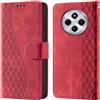 CaseGla Cover per Xiaomi Redmi 14C / A3 Pro custodia portafoglio Rosso | Blocco RFID, 3 scomparti carte, 1 tasca banconote, Chiusura magnetica, Supporto, Pelle PU flip cover per Xiaomi Poco M7/ C75