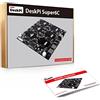 GeeekPi DeskPi Super6C Raspberry Pi CM4 / CM5 Cluster Mini-ITX Board Raspberry Pi Compute Module 5 Mini ITX Cluster board 6 RPI CM4 / CM5 Supported,89W Power Supply Included