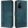 Bravoday Cover per Xiaomi Mi11T / Xiaomi Mi11T PRO, Flip Custodia in Pelle PU Portafoglio Custodia per Xiaomi Mi11T / Xiaomi Mi11T PRO, con Slot per Schede, Verde