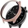 YAODLE Cover per Amazfit GTR Mini 43mm Custodia Protettiva, PC Ultra Sottile HD Vetro Temperato Antigraffio 360° Proteggi Schermo Completo (Rose)