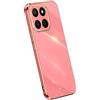 RankOne La Custodia del Telefono è Adatta per HONOR 400 Smart (4G/5G) / HONOR X7d (6.77 Inches), Case per Cellulare in Silicone con Telaio Galvanico - Rosso
