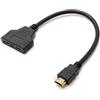 AOUZOVLI HDMI doppia spina HDMI splitter 1 in 2 out 2 monitor contemporaneamente cavo supporta due televisori contemporaneamente per monitor LCD Hdtv HD LED e proiettori