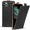 Verco Flip Cover per iPhone 11 Pro, Custodia verticale Flip Case compatibile con Apple iPhone 11 Pro (5.8 pollice), Nero