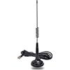 HYSHIKRA 27Mhz magnetico Antenna CB con 2,7 pollici Magnet Mount Base 4 metri di cavo RG58 per Cobra Uniden Midland Presidente Randy ricetrasmettitori
