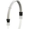 LINKUP - AVA 30cm PCI-e 8 (6+2) pin GPU Cavo di Prolunga per PC Personalizzato con Guaina Intrecciata per Alimentatore PSU con Pettini┃Design Robusto e Rigido┃Confezione Singola┃300mm - Bianca