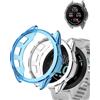 yystao Custodia per Garmin Forerunner 55/Garmin Forerunner 158 42 mm, yystao TPU semi-area, antiurto, leggera, blu e trasparente