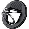PITAKA Anello Magnetico Gancio Per Cellulare compatibile con il iPhone 16/15/14/13/12, Regolazione Supporto per Telefono compatibile con Magsafe, Leggero Impugnatura Stand [MagEZ Grip 3] Nero/Grigio