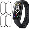 Msm-case [4 Pezzi Pellicola salvaschermo Compatibile con Xiaomi Mi Band 7,AntiGraffio,Tocco sensibile,Applicazione Facile,Pellicola glassata,Senza Bolle,Installazione Facile,Copertura Completa