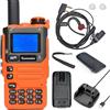 HYS Quansheng UV-K5(8) 5W Dual Band Walkie Talkie, UV-K6 (arancione) Radio a batterie ricaricabili, Radio ricetrasmittente VHF UHF (cuffia leggera, tappo per le orecchie)