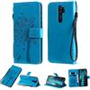 Zchen Cover Xiaomi Redmi Note 8 Pro, custodia a portafoglio in pelle PU a portafoglio con chiusura a libro pieghevole per Xiaomi Redmi Note 8 Pro (gatto blu)