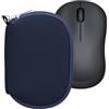 kwmobile Custodia Mouse Wireless Compatibile con Logitech M220 SILENT / M235 / M185 - Custodia Neoprene Mouse - Astuccio Porta Mouse PC Gaming blu scuro