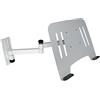 Drall Staffa Universale di Montaggio a Parete per Laptop Netbook Tablet PC - Bianco - con ripiano Adattatore Piastra Adattatore Notebook - Argento Modello: L52W-IP3S