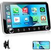Motorsi 2GB + 64GB Wireless Carplay 2 Din Autoradio con Bluetooth, 10.36 IPS Touchscreen Android Auto Car Stereo, GPS, WiFi, Mirror Link, FM/RDS Radio, EQ, Collegamento a Specchio + Backup Telecamera