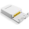 MEIRIYFA Gigabit PoE Extender Outdoor 4 Porte PoE Switch IEEE 802.3 af/at Ripetitore PoE, 1000Mbps 1 PoE in 3 PoE Out Impermeabile 30W 100m di Alimentazione e Dati per Iniettore PoE e Telecamera di