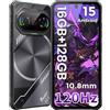 FOSSiBOT F114-120 Hz Rugged smartphone Android 15, 6.67''Gorilla Glass Telefono indistruttibile, 16GB+128GB/2TB, 10.8mm cellulare, 50MP AI Fotocamera,5000mAh 4G Dual SIM/IP68/IP69K