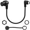 QIANRENON 90 gradi Angolo Mini USB pannello Montaggio Da incasso Estensione Cavo Mini USB 5Pin maschio a femmina retto angolo impermeabile Cavo, Filettato fissaggio, 28cm/11in (curva destra)