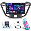 NHOPEEW 4 + 64G Android 13 Autoradio per Ford Transit Custom 2013-2017 - Senza fili Carplay & Android Auto - Schermo touchscreen da 9 pollici con DSP WiFi GPS + Telecamera posteriore AHD e microfono