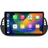 hizpo 9 pollici Touchscreen Autoradio compatibile con Fiat 500 2007-2014 con Carplay/Android Auto 4-core UPC 2+32GB DAB Adattatore autoradio WiFi 4G Mirror Link (nero-1)
