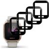 Quanen Electronic Schermo Pellicola Protettiva per Garmin Venu Sq/Garmin Venu Sq Music, [4 Pezzi] Anti Graffio, Senza Bolle, Copertura Completa 3D, Bordo Curvo, Flessibile HD PET Trasparente Pellicola Proteggi Schermo