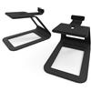 Kanto SE4 Elevated Desktop Speaker Stands for Medium Bookshelf Speakers & Mid-Size 3"-4" Studio Monitors | 5.6" Tall | Supports 9 lbs | Damping 2.0 mm Silicone Padding | ¼"-20 Mounting | Black | Pair