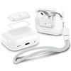 Spigen Lock Fit M [EZ FIT], Clip protettiva con Chiusura Sicura, Compatibile con Cuffie, AirPods Pro 2 (2023/2022) / AirPods Pro (2019) e con cinturino - Bianco