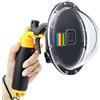GEPULY Dome Port per GoPro Hero 9 10 11 12 Nero Subacquea Impermeabile Dome Port Diving Housing Case + Floating Hand Grip + Trigger Accessori per GoPro Hero 12/11/10/9 Fotocamera nera
