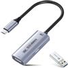 Guermok Scheda di acquisizione video USB 3.0 4K con PD 100W, 4K a 60FPS o 2K a 144FPS HDMI a USB-A/C scheda di acquisizione per streaming, funziona con Pad, tablet, MacOS, Switch2/1, laptop, PC
