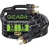 GearIT - Cavo per altoparlanti da 2 mm con connettori a banana placcati oro (4,5 metri), classe CL2, resistente, trecciato, 99,9% rame privo di ossigeno (OFC), nero, 4,5 m