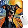 NiHome Tappetino per mouse con pittura a olio, per lavoro e gioco, design artistico, accessorio da scrivania, tappetino per mouse da gioco, base in gomma antiscivolo, superficie ultra liscia per una