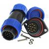 HangTon Connect HangTon HE21 - Connettore a 12 pin per alimentazione automobilistica industriale aviazione impermeabile maschio femmina presa per pannello (1 set)