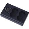 DSTE DE DSTE - Caricatore Dual USB con display LCD compatibile con batteria Fuji NP-W235, NPW235, alimentazione tramite cavo USB di tipo C a spina USB-A 2.0