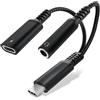 CELLONIC Adattatore da USB C a Jack per cuffie e ricarica, ricarica rapida 2 in 1 60W,adattatore USB C con jack da 3,5 mm per Sumsung S23/S23 Ultra/S22 Ultra, iPad,Huawei P40, tablet e notebook