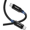 Nimaso Cavo USB C a USB C 3.1 Gen 2 10 Gbps trasferimento dati, 100 W 20 V/5 A, cavo di ricarica rapida 2 m, 4 K @ 60 Hz per laptop, Thunderbolt 3, MacBook Pro, iPad Pro, Galaxy S23, dispositivi USB-C