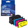Superprint 953 XL Cartucce d'inchiostro compatibili con HP 953XL (con chip) per Officejet 8702 Pro 8210 Pro 8710 8715 8720 8730 8740 7720 7730WF AIO (confezione da 4)