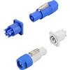 PNGKNYOCN PowerCON - Connettore per cavi, 3 pin, 20 A, 250 V, AC Quick Lock Aviation Connector professionale, uscita bianca e ingresso blu (2 paia)