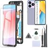 RongZy LCD Display per ZTE Blade V60 Vita/Axon 60 Lite Schermo LCD Touch Screen Assemblea Sostituzione di Vetro Digitalizzatore con Strumenti(Nero con Cornice)