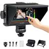 VILTROX Monitor da campo HDMI da 5,5 pollici 1200 nits 4K 10 bit, Touchscreen 3D LUT Kit video portatile con batteria, On-Camera RGB Parade Istogramma Forma d'onda Focus Assist (DC-550 Pro)