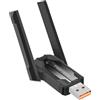 mua&mua WiFi 6 Bluetooth 5.4 USB 2in1 Adattatore ax900Mbps, dual band 2,4/5GHZ.per PC/laptop/desktop, WiFi Bluetooth mini USB senza driver, supporta Windows 10/11