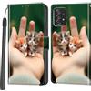 Haninsuze Cover per Samsung Galaxy A53 5G, Custodia Interno TPU Antiurto Portafoglio con Disegni [schede Fessura] [Supporto Stand] Cover Libro in PU Pelle (Gatto)